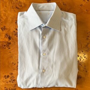 Suitsupply Light Blue Checkered Men's Shirt